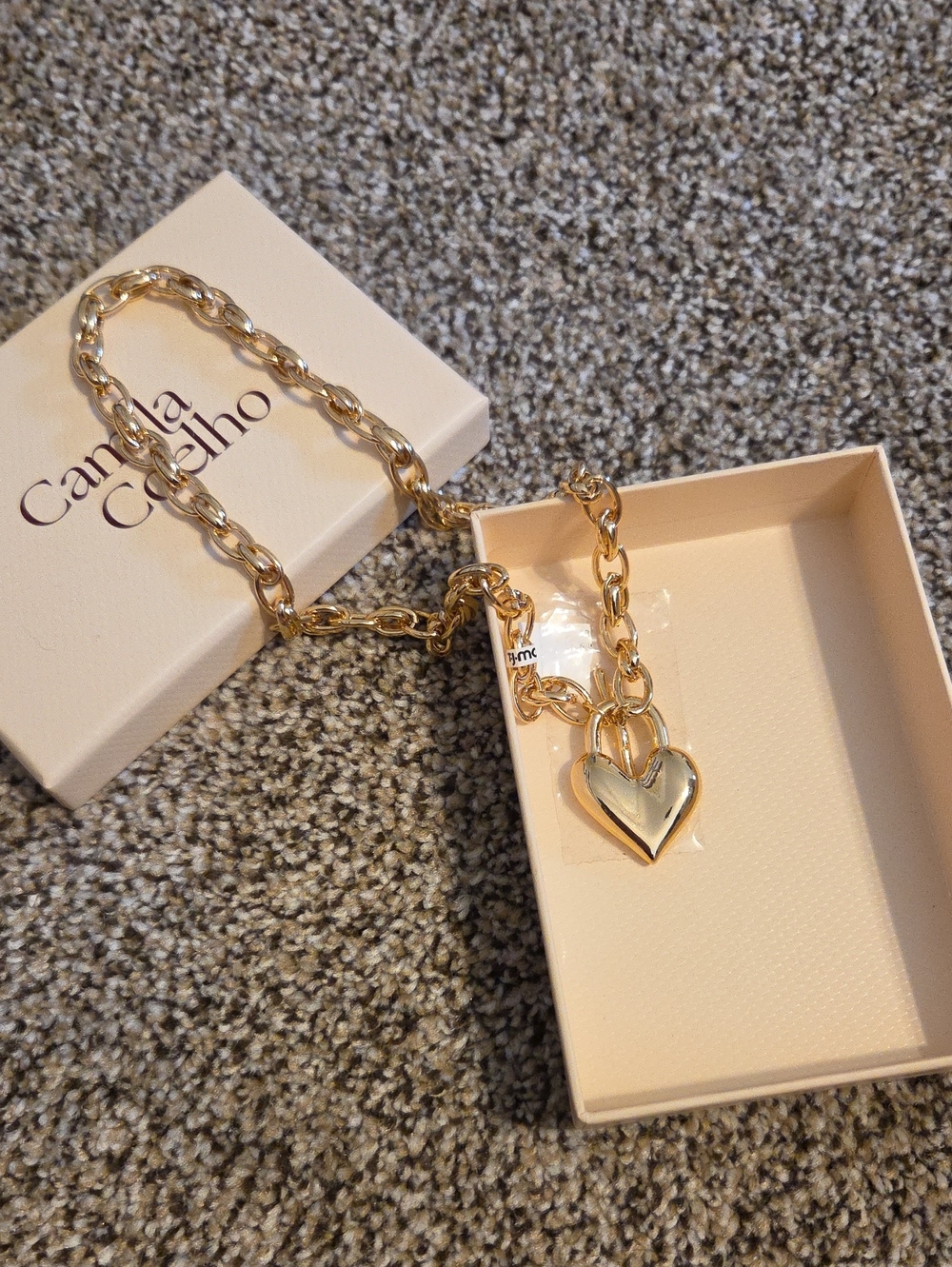 Camila Coelho Gold Heart Link Necklace